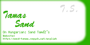 tamas sand business card